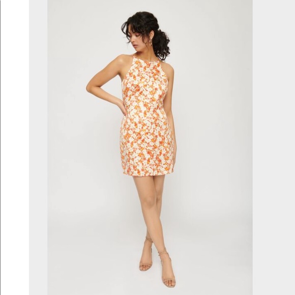 Floral Patterned Dress with Bow Tie Back - Picture 1 of 7